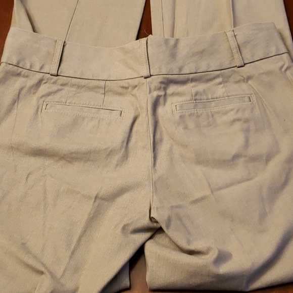 Banana Republic Trousers Tan 9" Mid Rise Cotton EUC 10 Business Attire - Picture 3 of 8